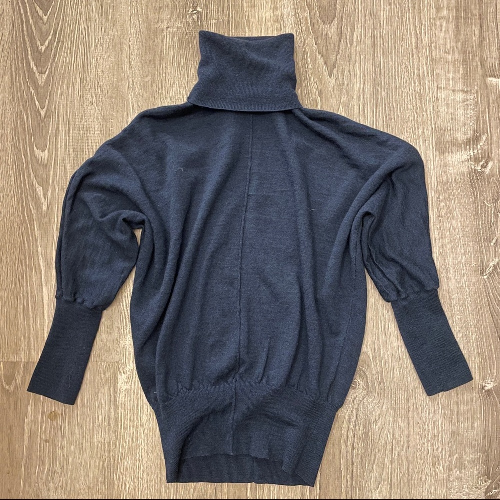 100% Merino Wool Navy Turtleneck
